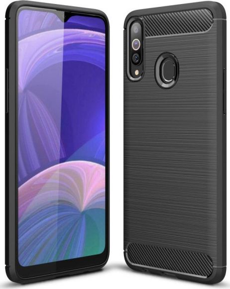Etui SAMSUNG GALAXY A20S Pancerne Carbon czarne