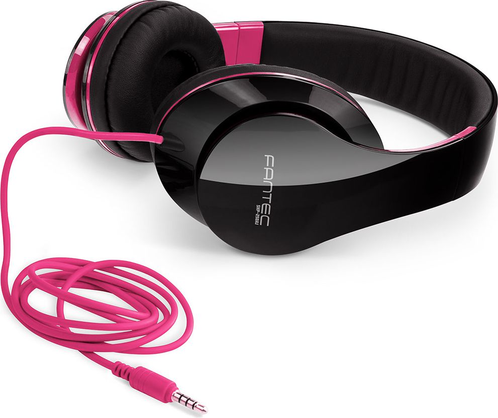 фото Навушники без мікрофону Fantec SHP-250AJ Black/Pink (1690)