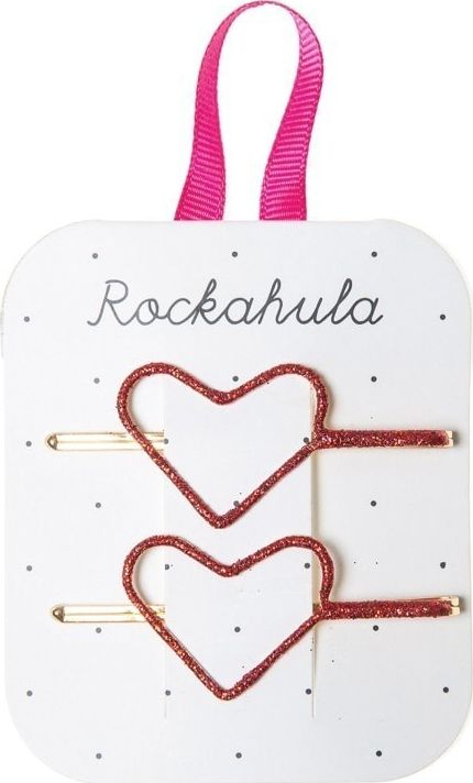 Rockahula Kids Rockahula Kids - wsuwki do włosów Glitter Heart Red