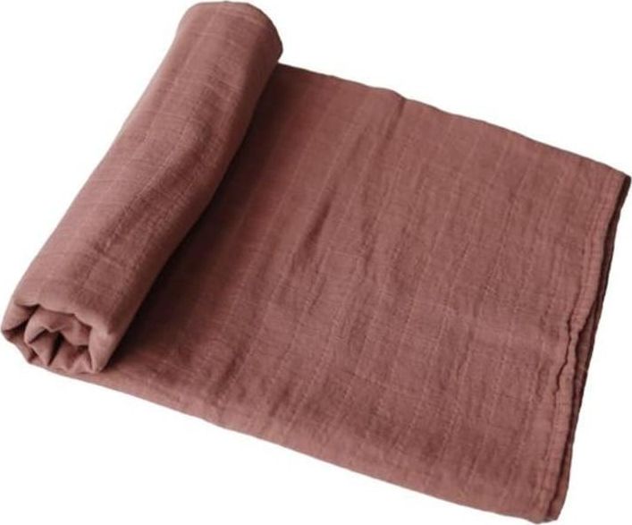 Mushie Mushie - otulacz kocyk letni 100% organic cotton Cognac