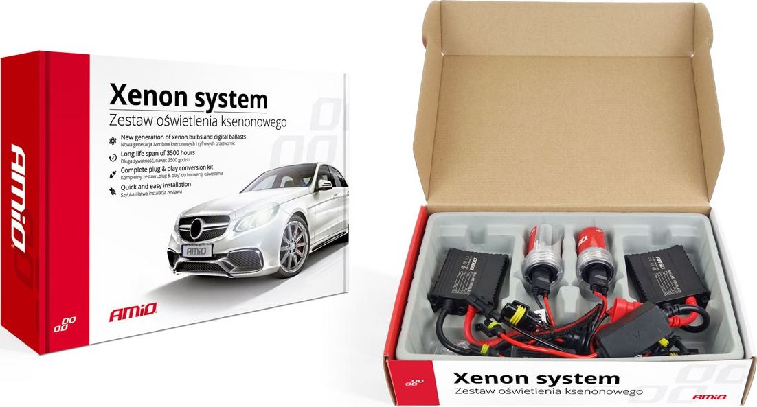 AMiO Zestaw slim h7r 6000k