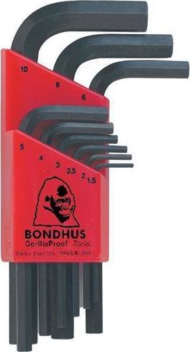 Bondhus Zestaw imbusów 1,5 - 10 BONDHUS - krótkie [9 cz.]