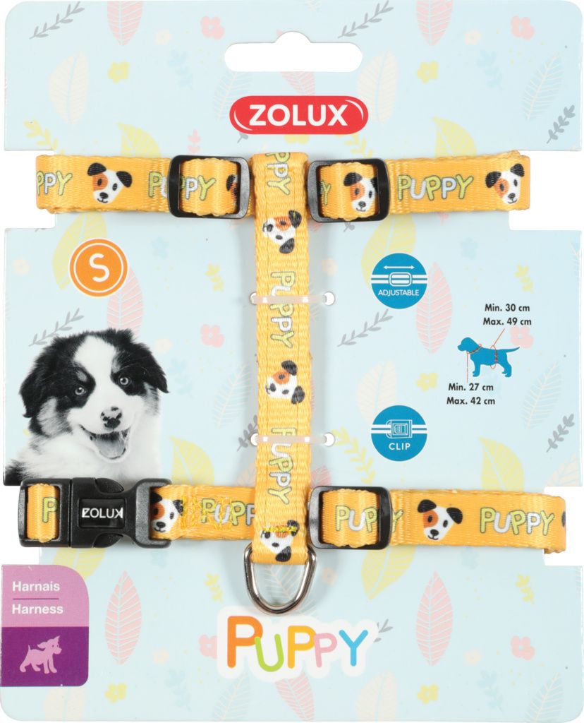 Zolux Szelki Puppy MASCOTTE 13 mm kol. żółty