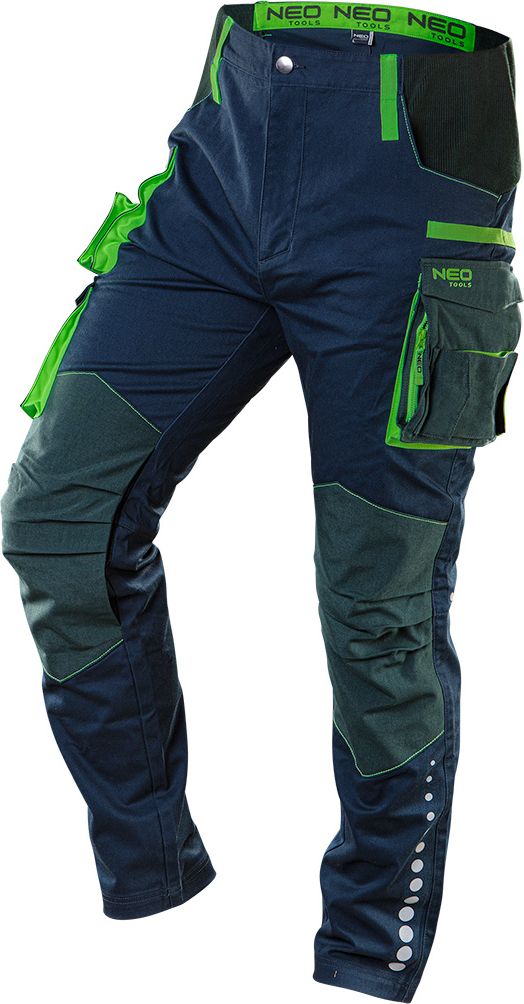 Neo Spodnie robocze PREMIUM, 62% bawełna, 35% poliester, 3% elastan, rozmiar M 81-226-M