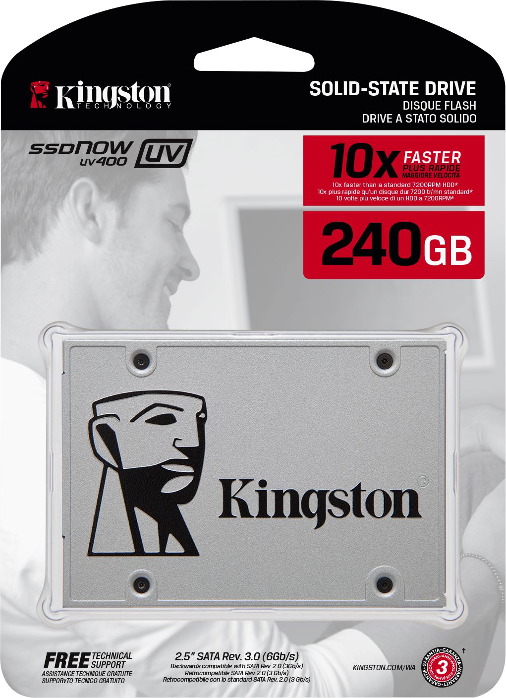 фото SSD накопичувач Kingston SSDNow UV400 SUV400S37/240G