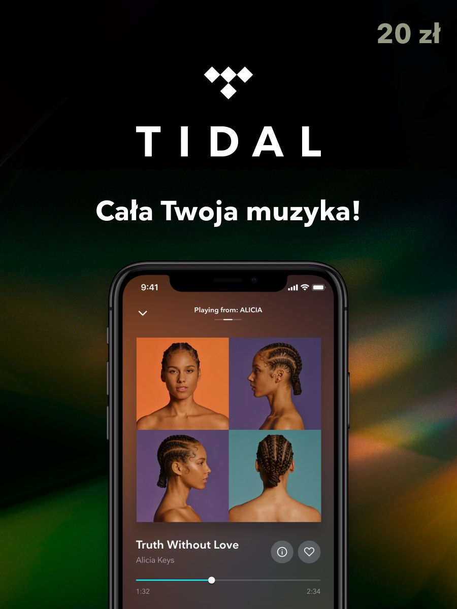 Tidal kod doładowujący 20 zł