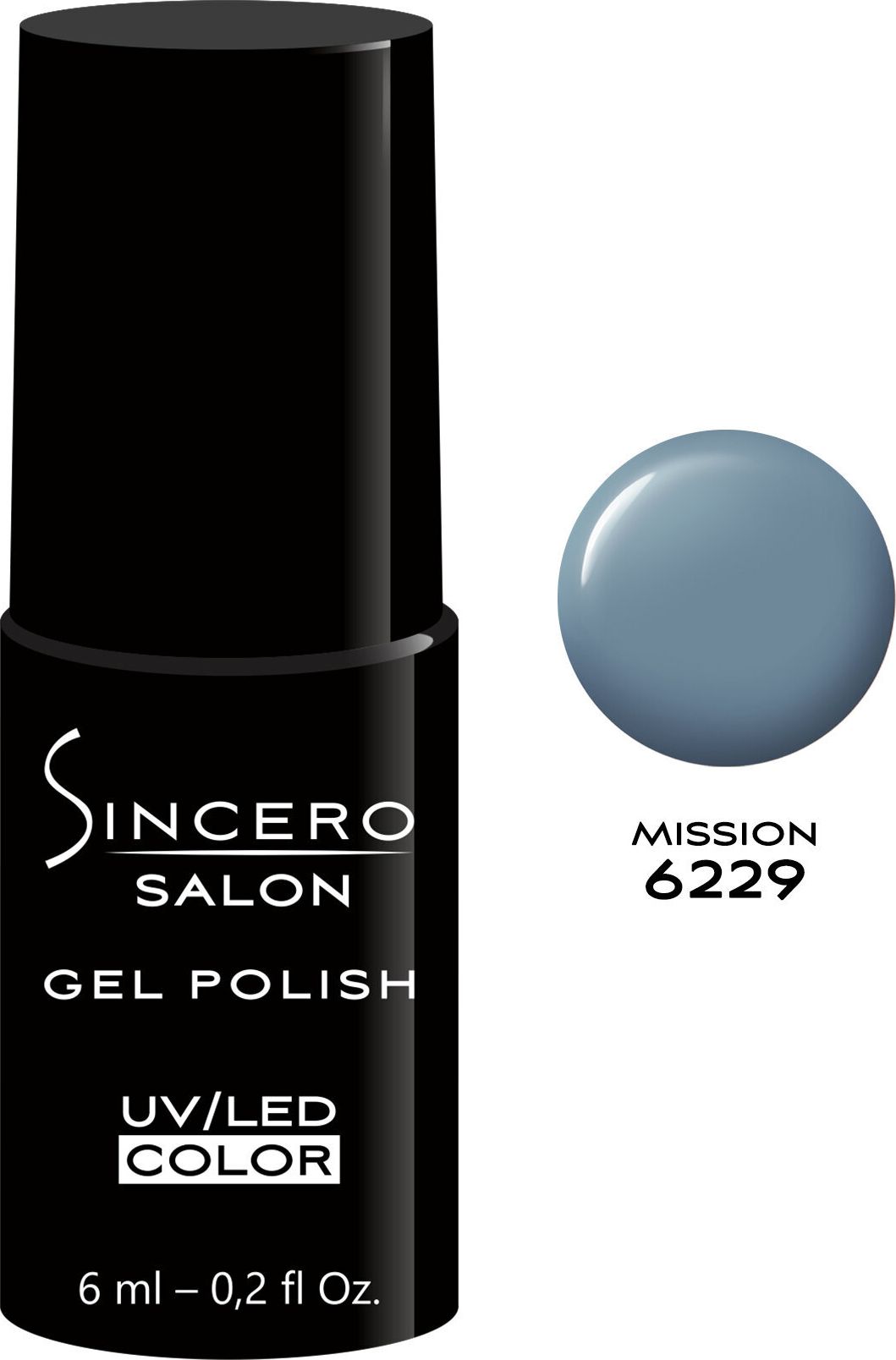 Sincero Salon Gelinis nagų lakas Sincero Salon Mission 6229, 6 ml