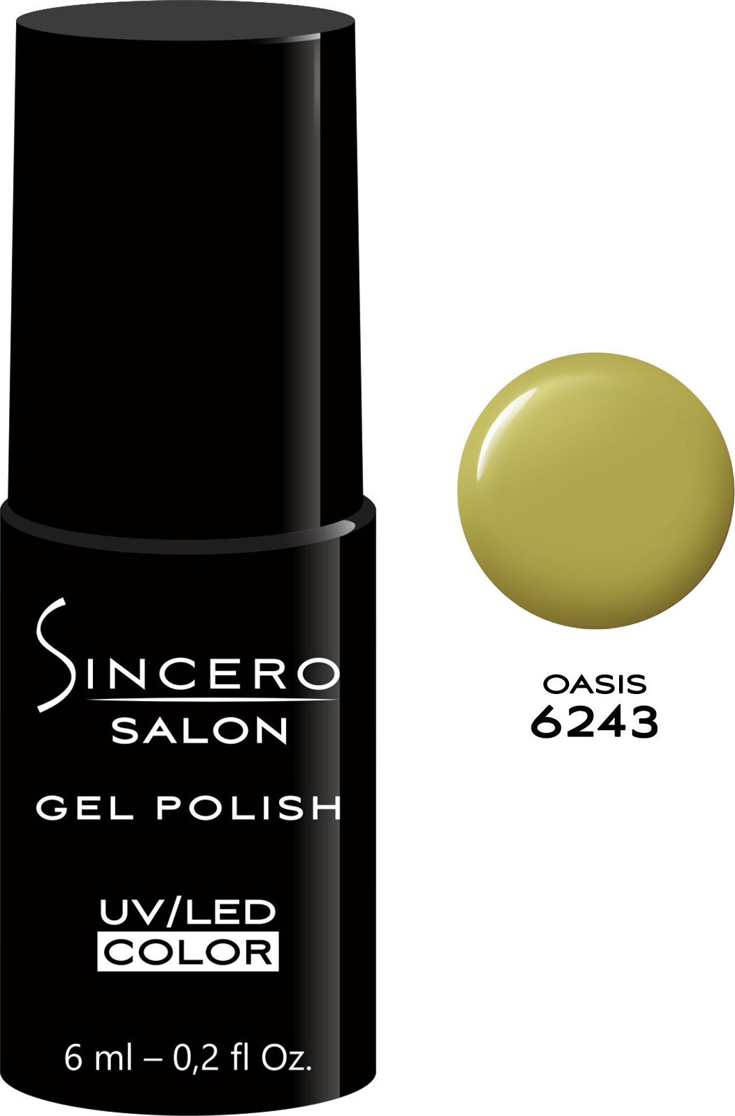 Sincero Salon Gelinis nagų lakas Sincero Salon Oasis 6243, 6 ml