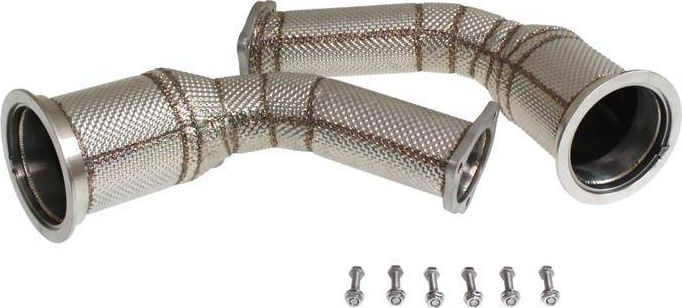 TurboWorks Downpipe Audi RS4 RS5 B9 2.9T 2018+ Decat Heat Shield