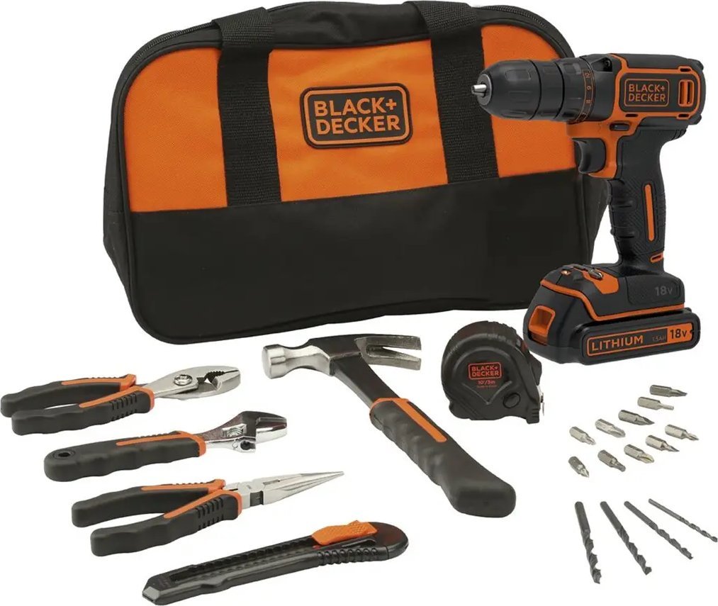 фото Набір інструментів Black+Decker BDCDC18HTSA