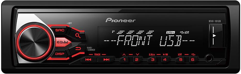 фото Бездискова MP3-магнітола Pioneer MVH-181UB