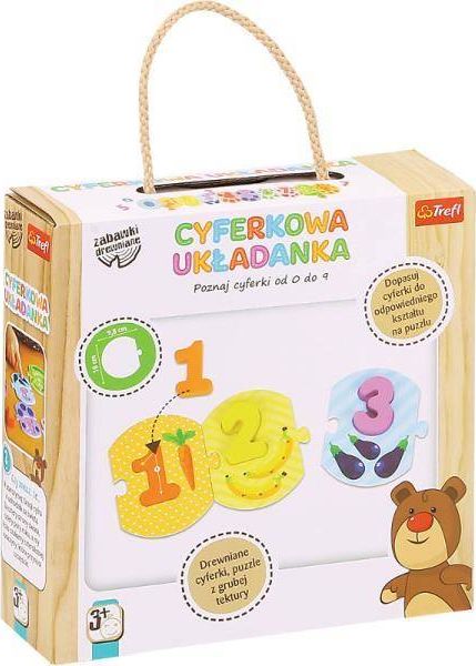 Trefl Układanka Cyferki Zabawka drewniana 61441 Trefl