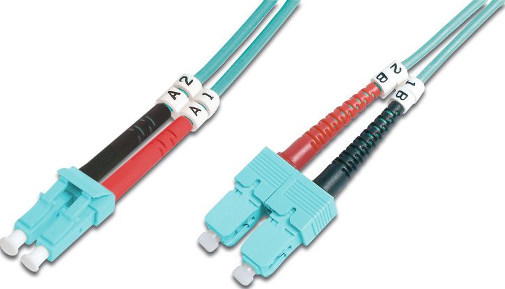 Digitus LWL Patchkabel DIGITUS LC -> SC 10.00m Multimode Duplex OM3 - DK-2532-10/3