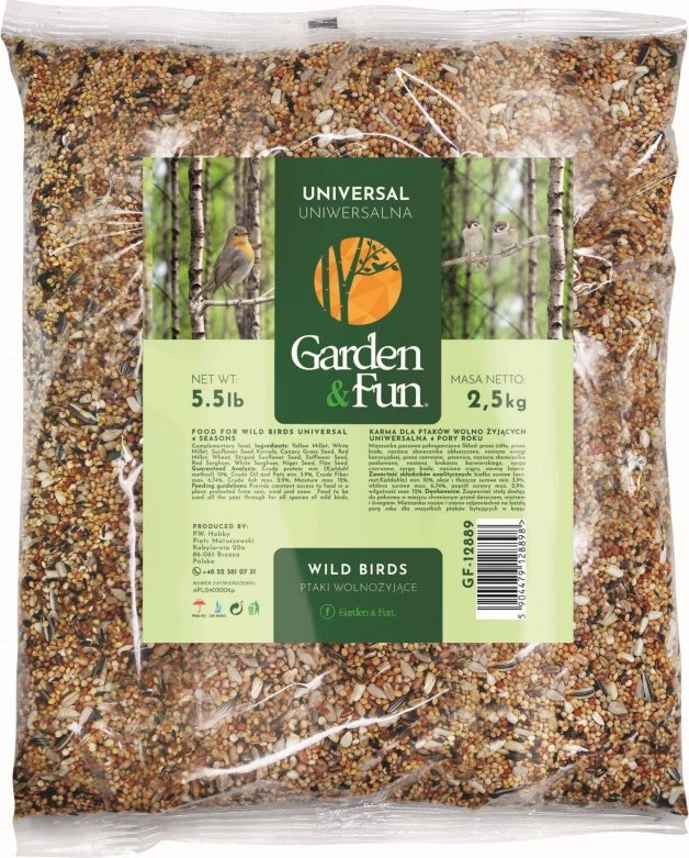 Garden&Fun Karma dla ptaków wolnożyjących uniwersalna - 4 pory roku 2.5 kg