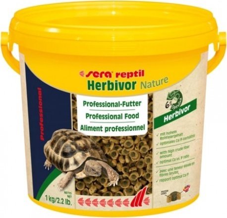 Sera Pokarm Reptil Professional Herbivor Nature 3.800 ml, granulat - gady