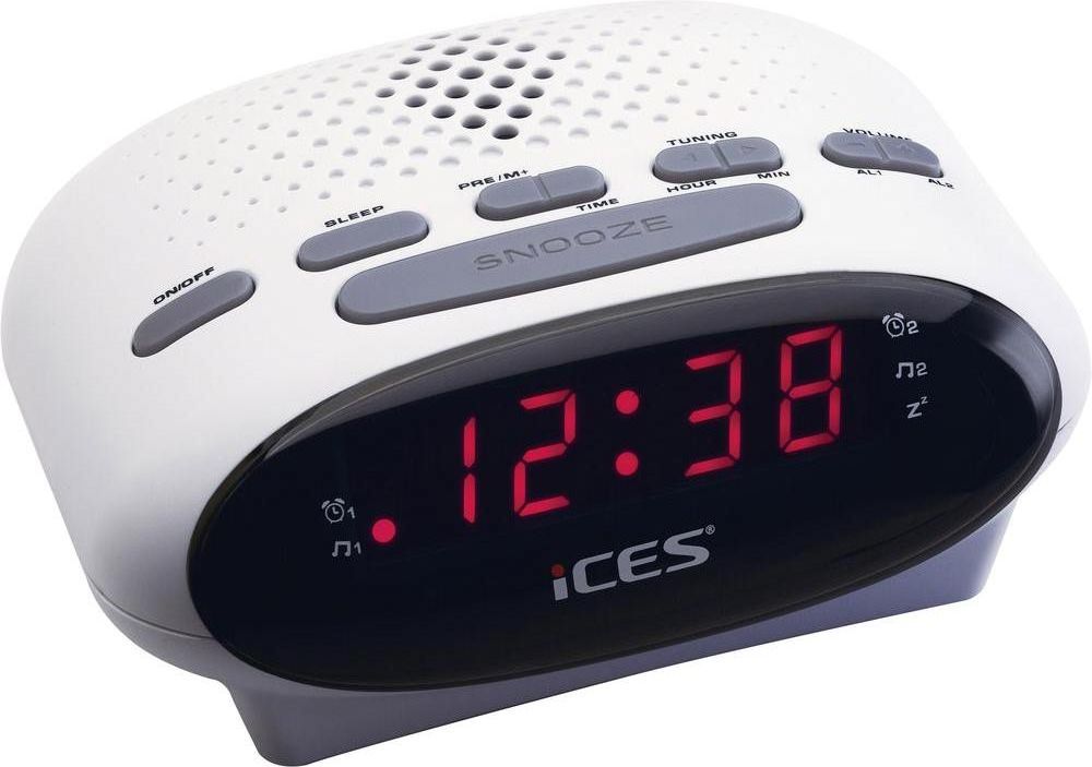 фото Настільний годинник Lenco ICR210 White