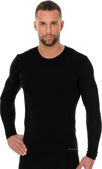 Brubeck LS01120A Koszulka męska z długim rękawem czarny M