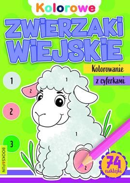Books And Fun Zwierzaki wiejskie. Kolorowanie z cyferkami
