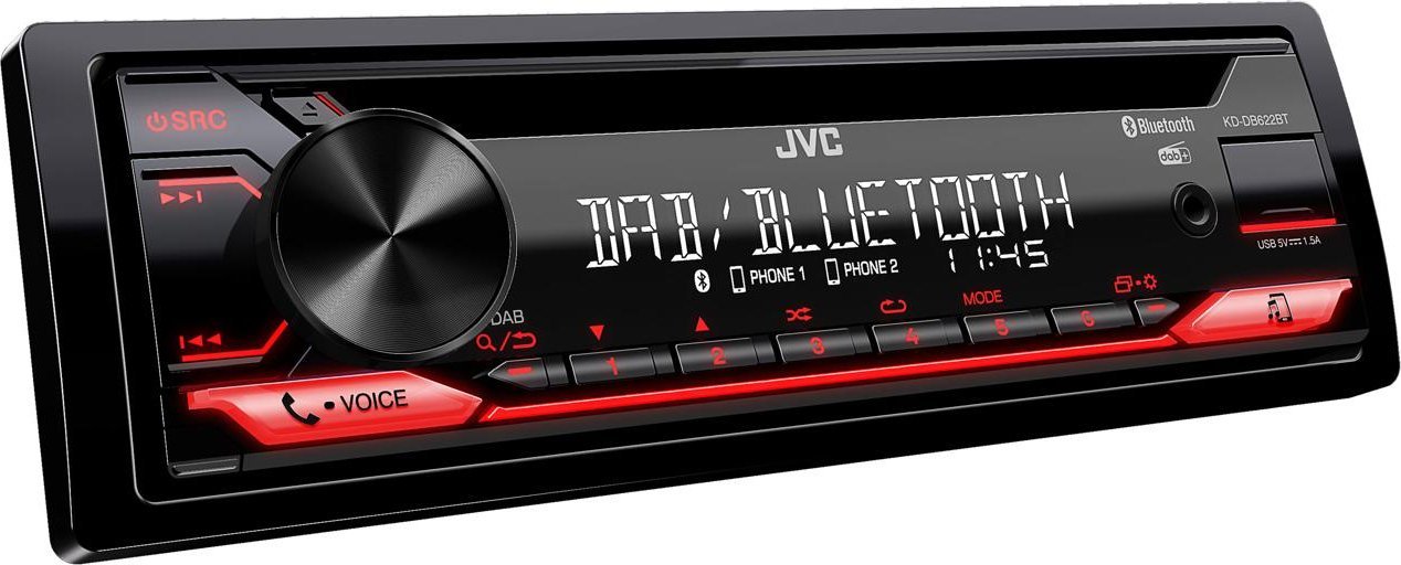 фото CD-MP3-магнітола JVC KD-DB622BT