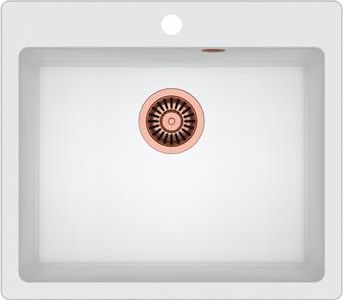 Zlewozmywak Quadron MORGAN 110 GraniteQ miedziany / biały metalik