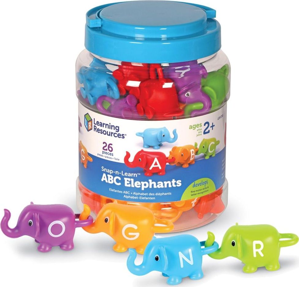 Learning Resources Figurki Do Nauki Liter i Poznawania Słonie