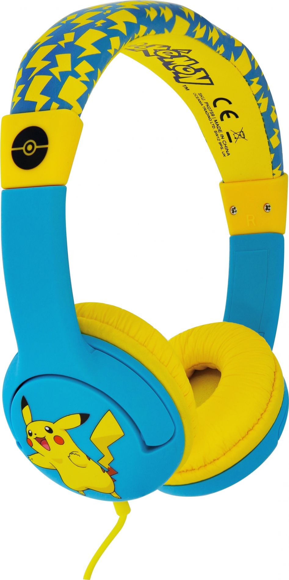 фото Навушники без мікрофону OTL Pokemon Pikachu Kids Headphones (PK0759)