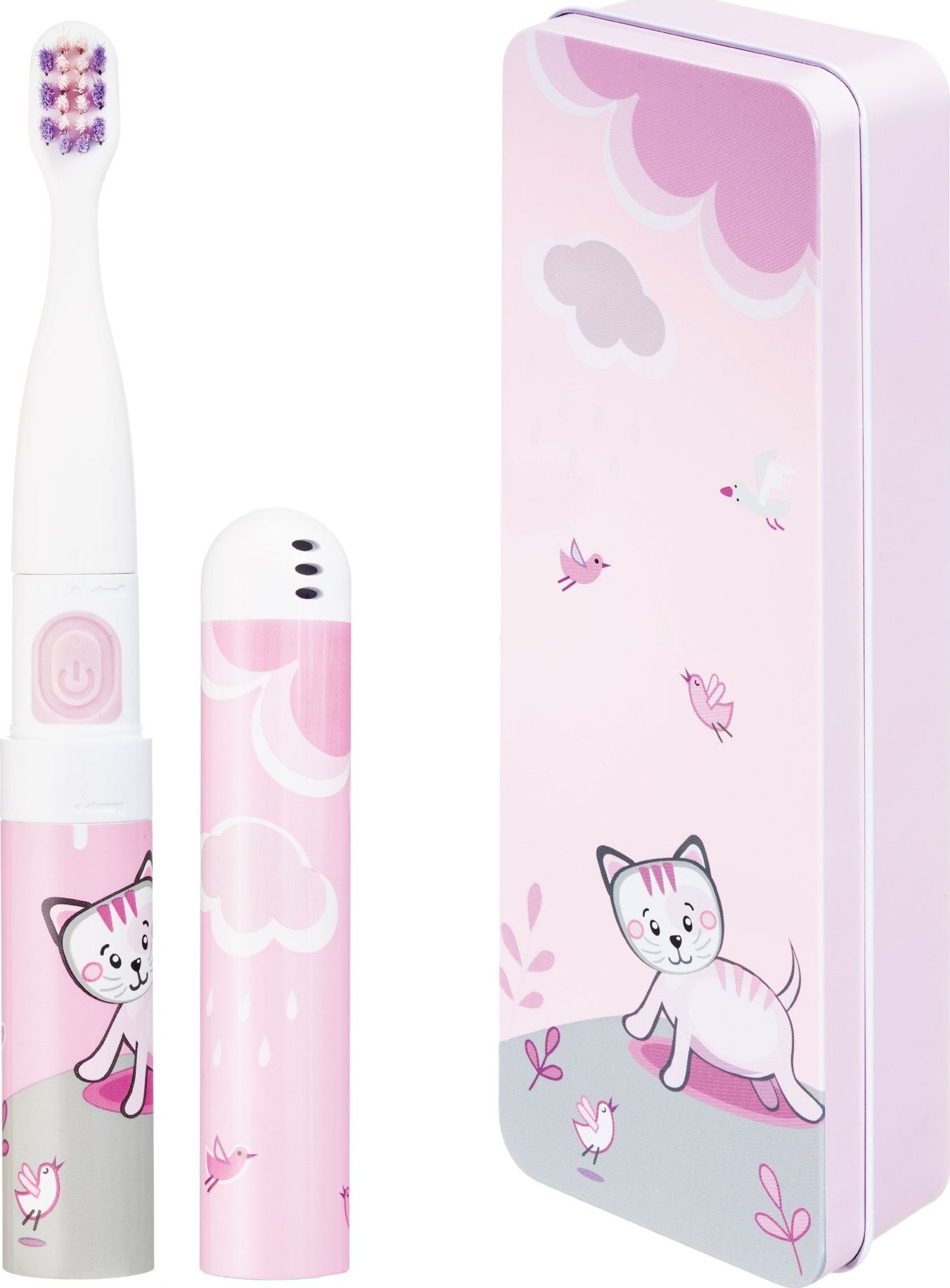 фото Електрична зубна щітка Vitammy Smile Котик Рожевий