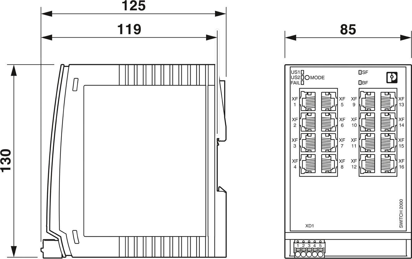 фото Комутатор керований Phoenix Contact FL Switch 2016 (2702903)