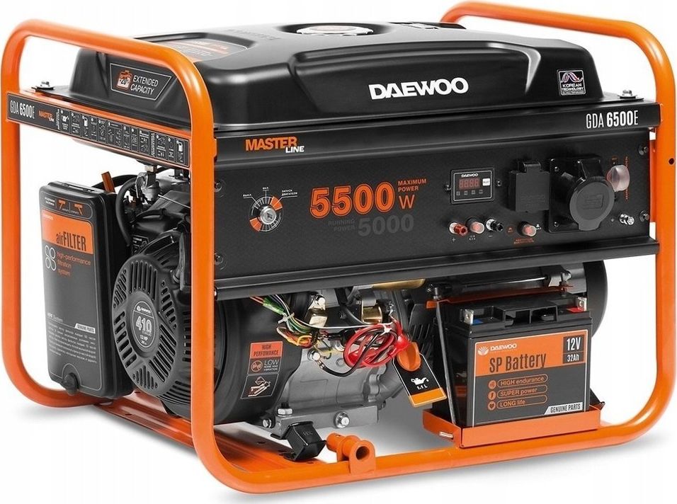 фото Бензиновий генератор Daewoo Power GDA 6500E