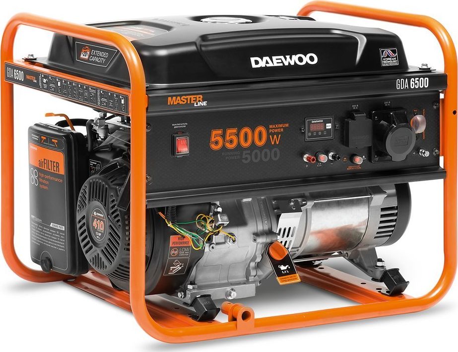 фото Бензиновий генератор Daewoo Power GDA 6500