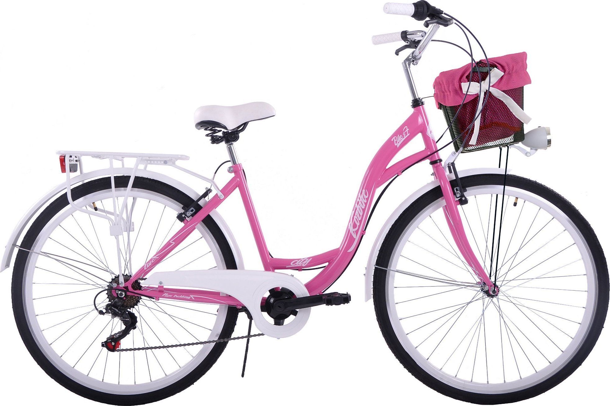 фото Велосипед міський Kozbike City 28 7spd Pink/White