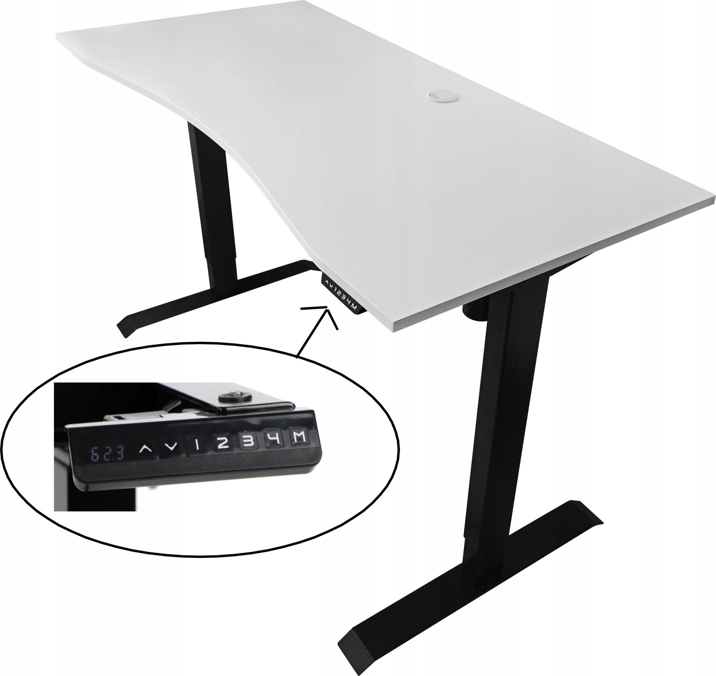 фото Геймерський ігровий стіл Zdesk AB-3TB-Po/W