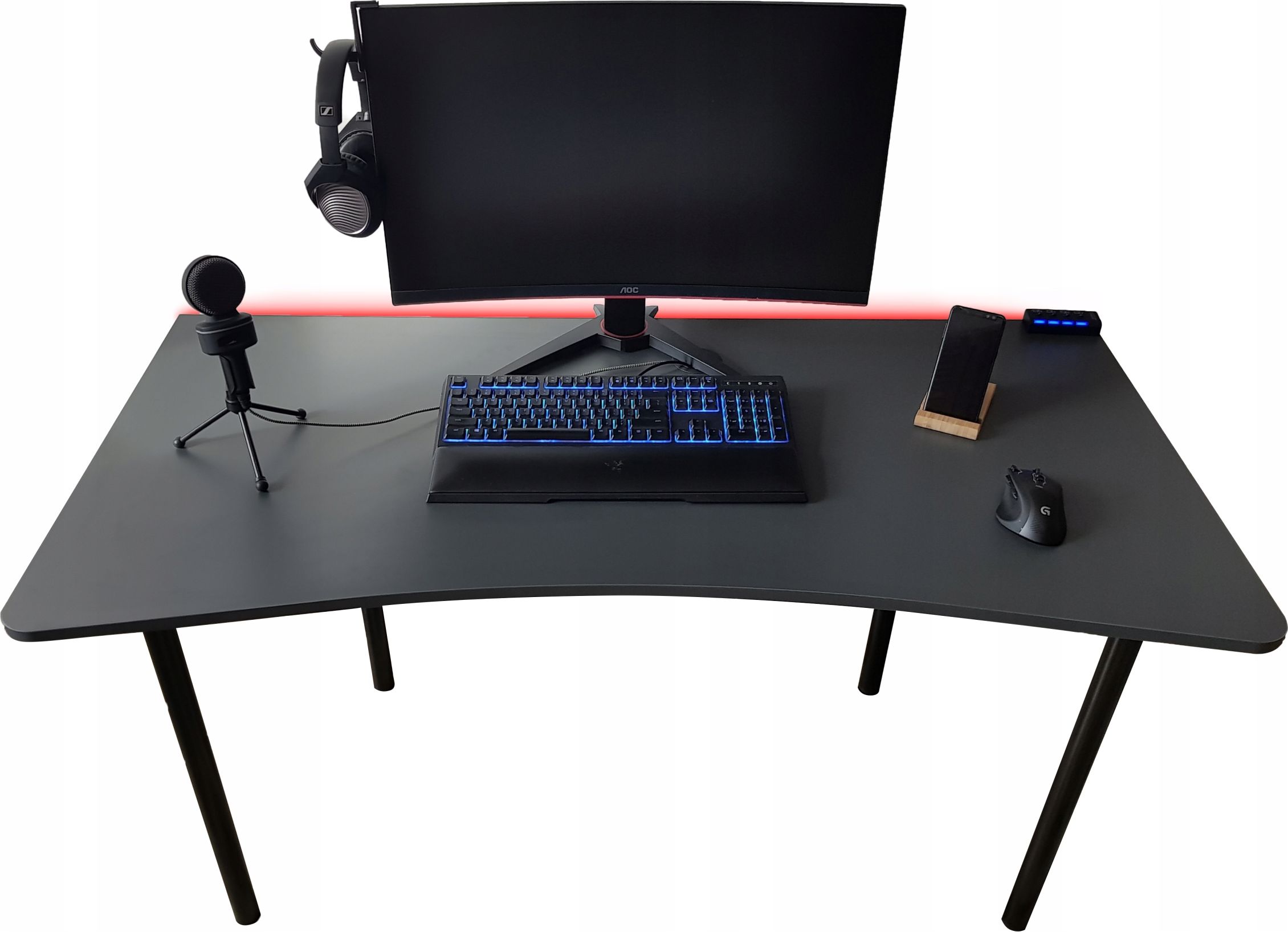 фото Геймерський ігровий стіл Zdesk CC-710B-Po/B-LH