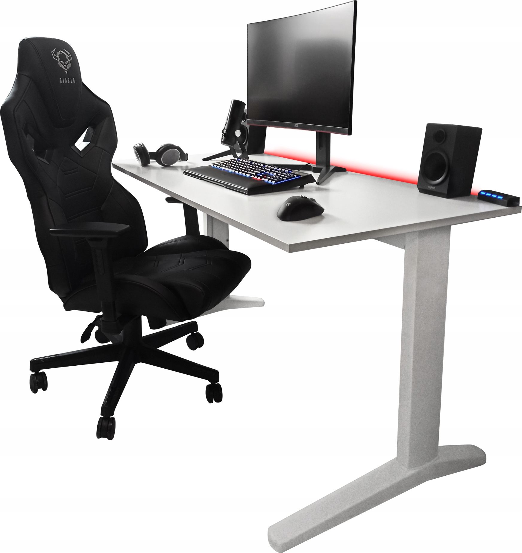 фото Геймерський ігровий стіл Zdesk PB-STL/W-Po/W-LH