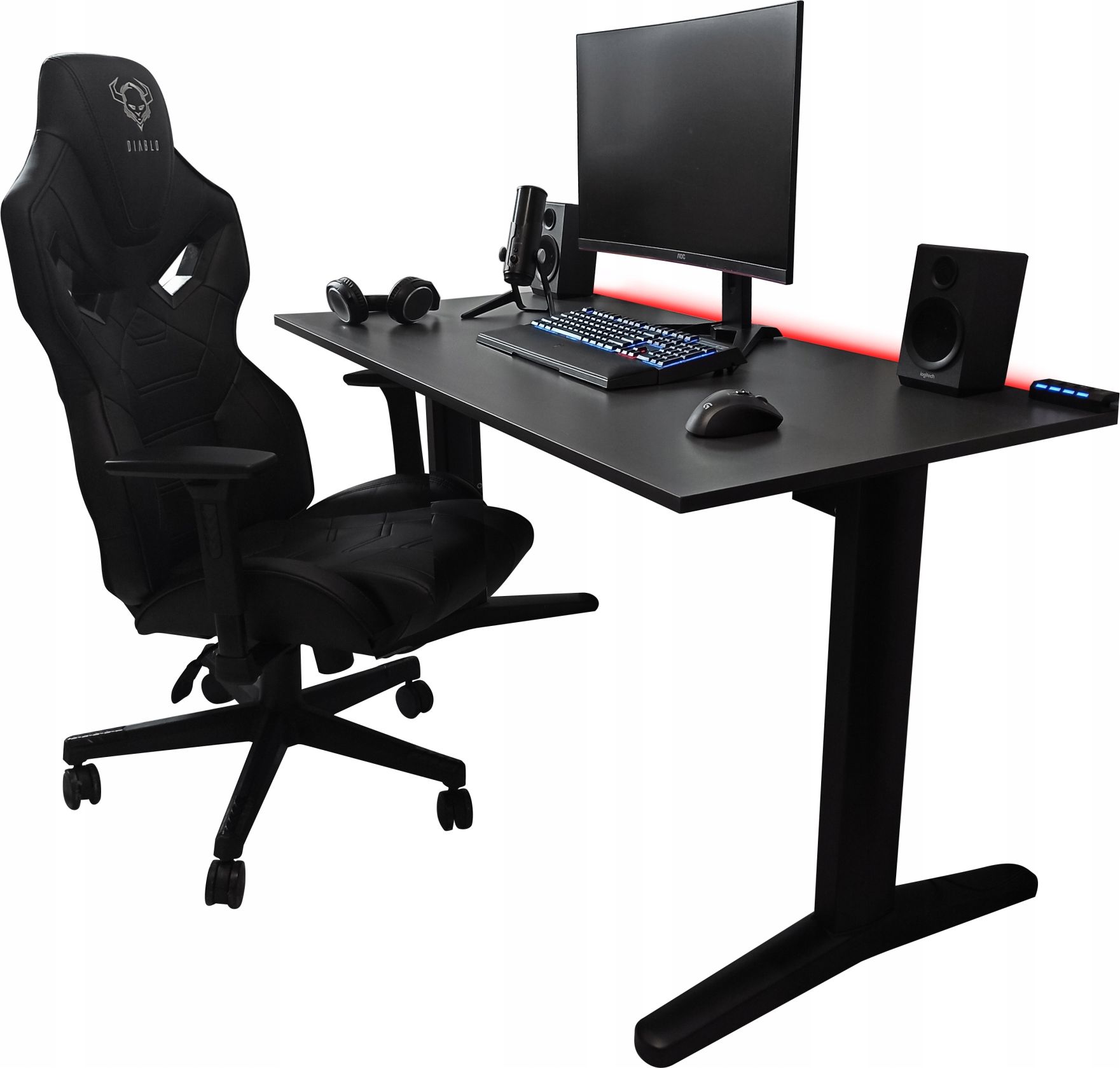 фото Геймерський ігровий стіл Zdesk PC-STL/B-Po/B-LH