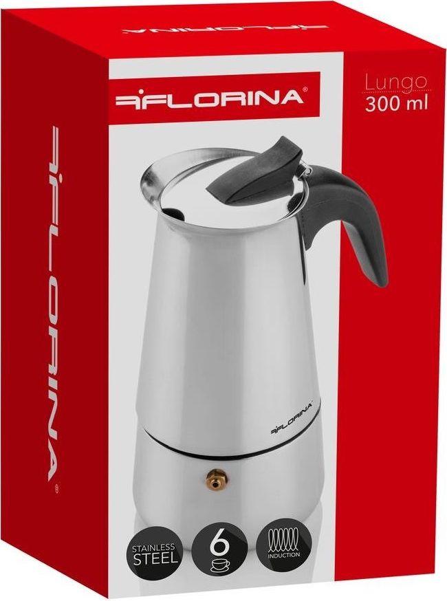 фото Кавоварка гейзерна Florina Lungo 6tz Silver