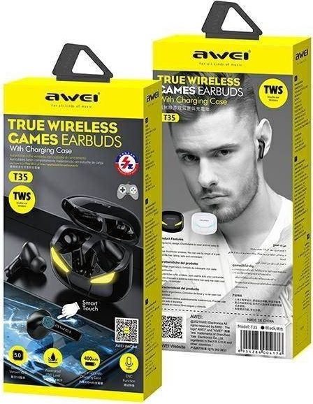 фото Навушники TWS Awei T35 Black (AWE000073)