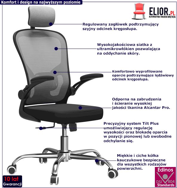 фото Офісне крісло Elior Sefilo Grey