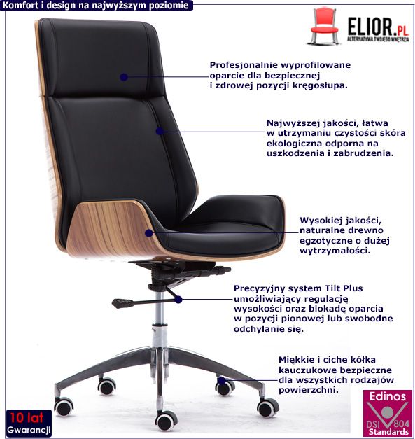 фото Офісне крісло Elior Kronos Black