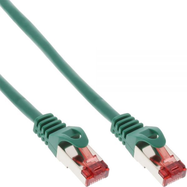 InLine Patchcord S/FTP, PiMF, Cat.6, 250MHz, PVC, CCA, zielony 7.5m (76107G)