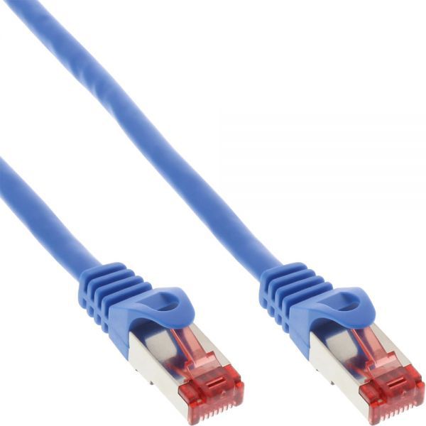 InLine Patchcord S/FTP, PiMF, Cat.6, 250MHz, PVC, niebieski 50m (76455B)