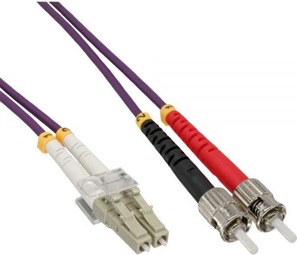 InLine Patchcord światłowodowy LC/ST 50/125µm OM4 1m (88501P)