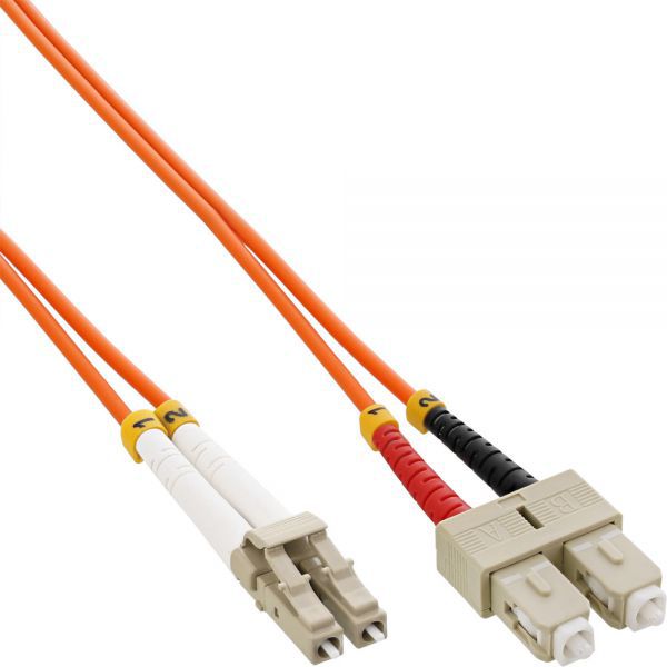 InLine Patchcord światłowodowy LC/SC, 50/125µm, OM2 10m (88640)