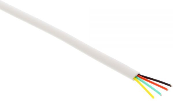 InLine Modularny kabel 4 żyły, biały, 100m, pierścień (69981C)