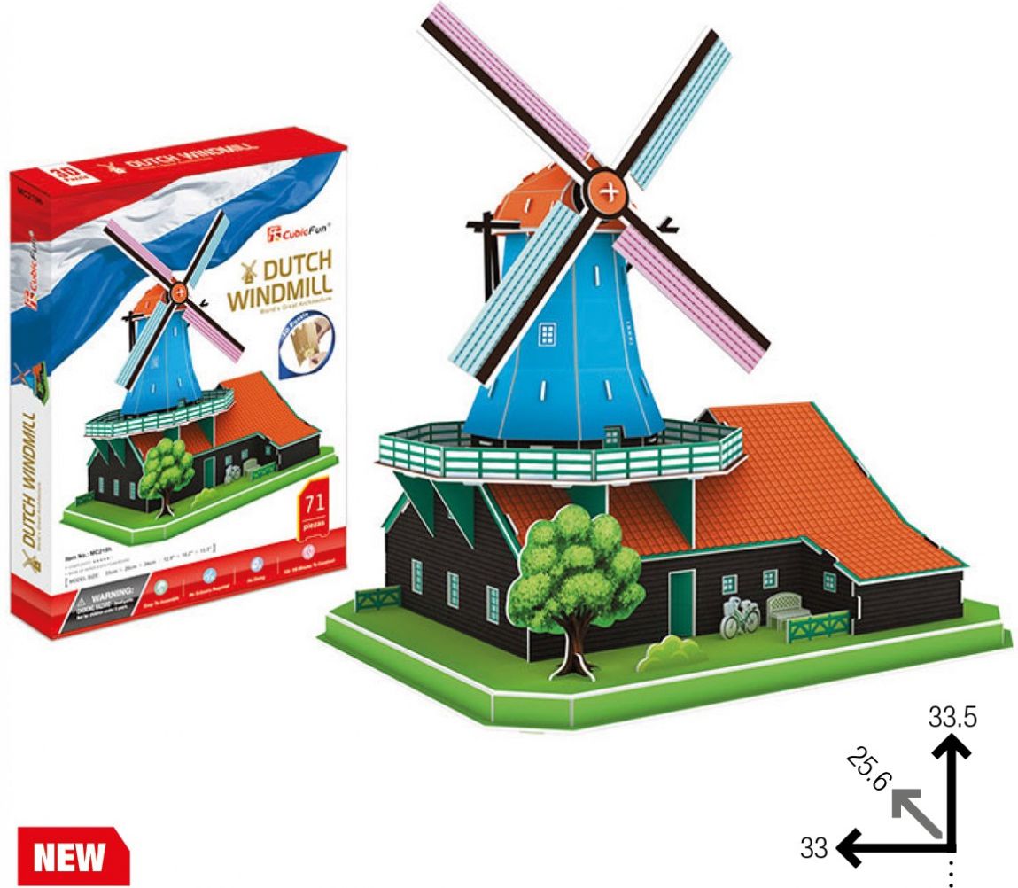 Dante Puzzle 3D duży zestaw Wiatrak Holenderski - (306-20219)