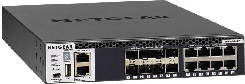 фото Комутатор керований рівня 3 Netgear M4300-8X8F