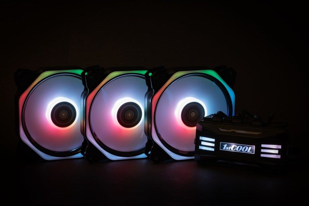 фото Вентилятор 1stCool Aura Evo Hexagon 2 ARGB 3-pack (KIT-AURA-EVO-4)