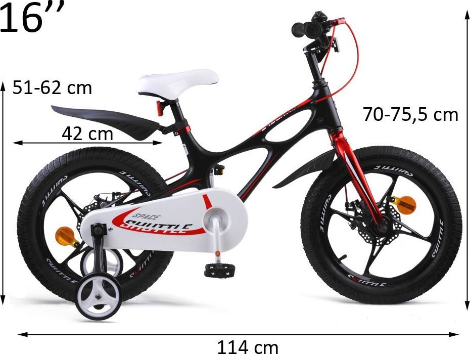 фото Дитячий двоколісний велосипед Royalbaby Space Shuttle 16 Black (RB16-22)