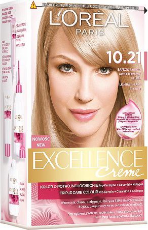 L’Oreal Paris Excellence Creme farba do włosów 10.21 Bardzo Jasny Perłowy Blond (3600010022633)