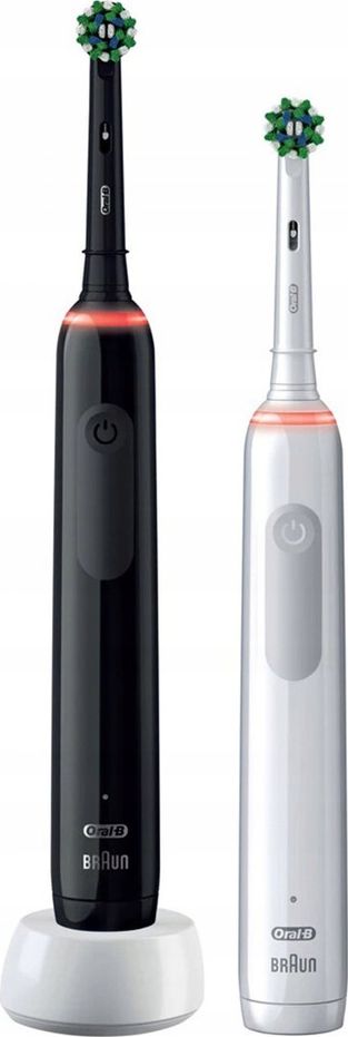 фото Набір із 2-х електричних зубних щіток Oral-B Pro 3 3900 Duo Black + White